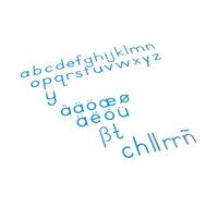 Nienhuis - Small Movable Alphabet: International Print - Blue