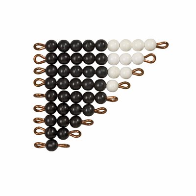 Nienhuis - Escaliers en perles noires et blanches - Perles individuelles en nylon : 1 jeu
