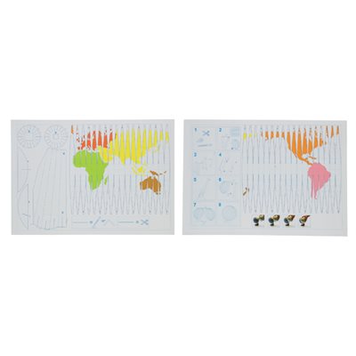 Globe Projection Map - Set of 10
