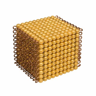 Cube De Perles Dorées De 1000