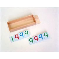  Boîte en bois avec couvercle pour grandes cartes numérotées en plastique