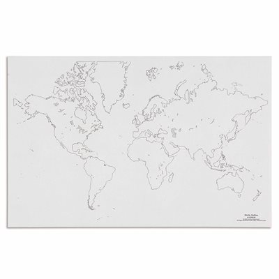 Nienhuis - World: Outline - Pack of 50