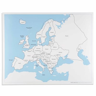 Europe Control Map: Labeled