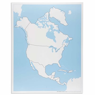 Nienhuis - Carte de contrôle de l'Amérique du Nord : sans étiquette
