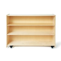 Closed Back Shelf with Casters - 36"H x 48"W x 13"D