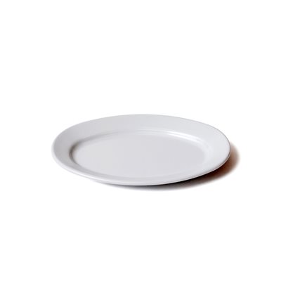 11" x 7" Melamine Oval Serving Platter - Heavy Duty - White
