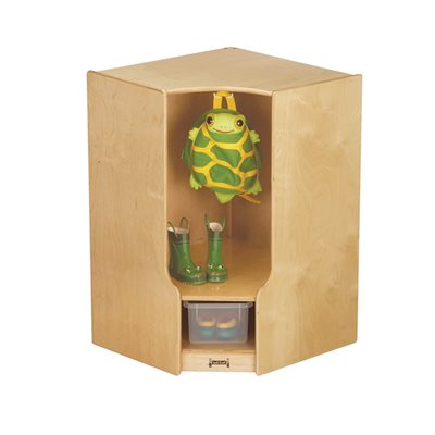 Jonti-Craft® Toddler Corner Coat Locker with Step - sans plateaux