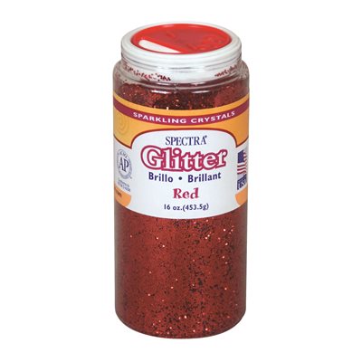 Glitter - 1 lb. Jar - Red