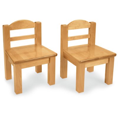 Ensemble de 2 chaises en bois dur pour tout-petits supplémentaires