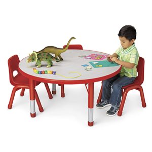 Table ronde ajustable Kids Colours™ de 42 po - Rouge