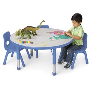 Low 42" Kids Colours™ Adjustable Round Table - Blue