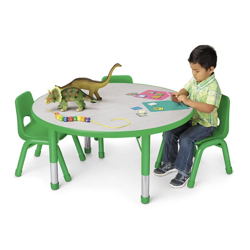 48" Kids Colours™ Adjustable Round Table - Green