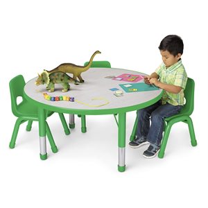 Low 42" Kids Colours™ Adjustable Round Table - Green
