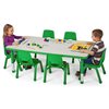 Low 30" X 48" Kids Colours™ Adjustable Rectangular Table - Green