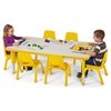 Low 30" X 48" Kids Colours™ Adjustable Rectangular Table - Yellow