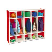 Kids Colours™ Coat Lockers For 10 - Red