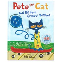 Pete the Cat and His Four Groovy Buttons Hardcover Book