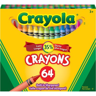 Crayola® Crayons 64 Count - Boîte individuelle