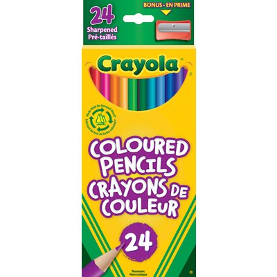 Lot de 24 crayons de couleur Crayola