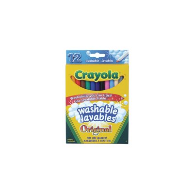 Marqueurs Crayola lavables - Pointe fine - Douzaine