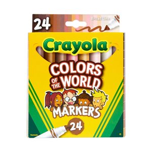 Crayola Colours of the World Broad Line Markers - 24pk