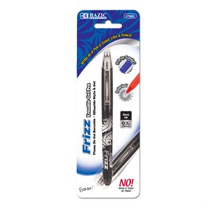BAZIC Frizz Erasable Gel Pen with Grip - Black
