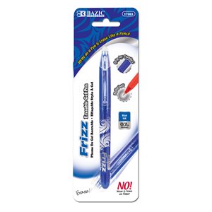 BAZIC Frizz Erasable Gel Pen with Grip - Blue