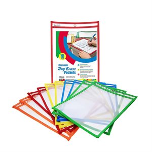 Reusable Dry Erase Pockets - Pack of 10