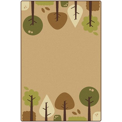 KIDSoft Tranquil Trees Carpet- Tan 4' x 6' 