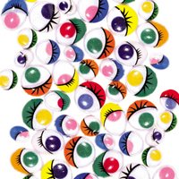 Wiggly Eyes - 100 Pcs. - Painted