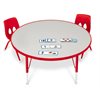 Low 42" Rainbow Adjustable Round Table - Red
