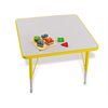 Low 30" X 30" Rainbow Adjustable Square Table - Yellow