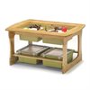 Table sensorielle en bambou avec bacs à sauge
