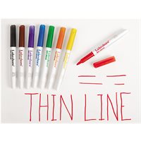 Thin-Line Write & Wipe Markers-8 Colour Set