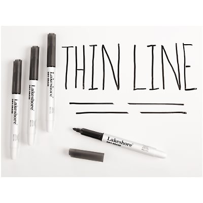 Write & Wipe Markers Thin-Line-Set Of 4