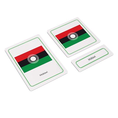 Flags Of The World 3 Part Cards - Complete Set (Plastic & Cut)