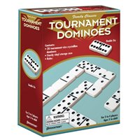 Double Six Dominoes, White w /  Black Dots