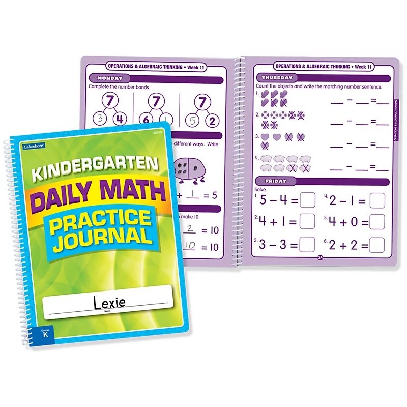 Daily Math Practice Journal – Kindergarten-Each
