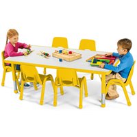 30" X 36" Low Rectangular Kids Colours™ Table - Yellow