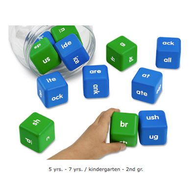 Reading Skills Activity Dice- Word Families