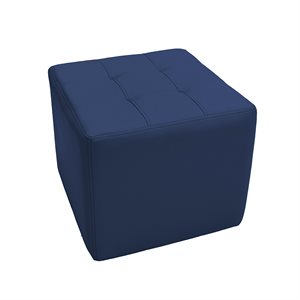 Tufted Square Ottoman 16"H - Navy