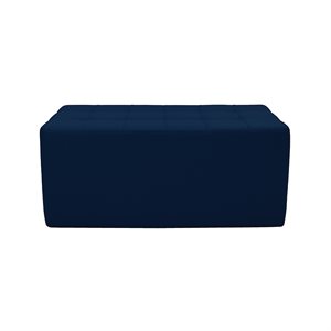 Tufted Rectangle Ottoman 16"H - Navy