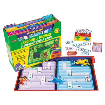 Fractions and Decimals Folder Game Library Gr. 4-5