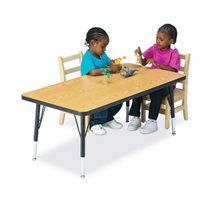 Berries® Rectangle Activity Table - 30" X 60", 24" - 31" Ht - Classic Maple
