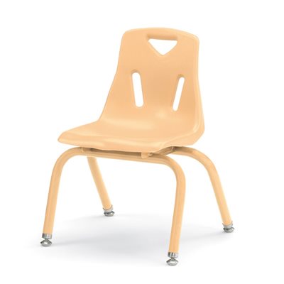 Berries® Stacking Chair with Powder-Coated Legs - 14" Ht - Camel