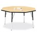Berries® Octagon Activity Table - 48" X 48", 15" - 24" Ht - Classic Maple