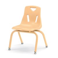 Berries® Stacking Chair with Powder-Coated Legs - 10" Ht - Camel