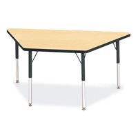 Berries® Trapezoid Activity Tables - 30" X 60", 24" - 31" Ht - Classic Maple