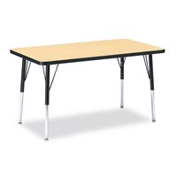Berries® Rectangle Activity Table - 24" X 36", 24" - 31" Ht - Classic Maple