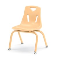 Berries® Stacking Chair with Powder-Coated Legs - 12" Ht - Camel